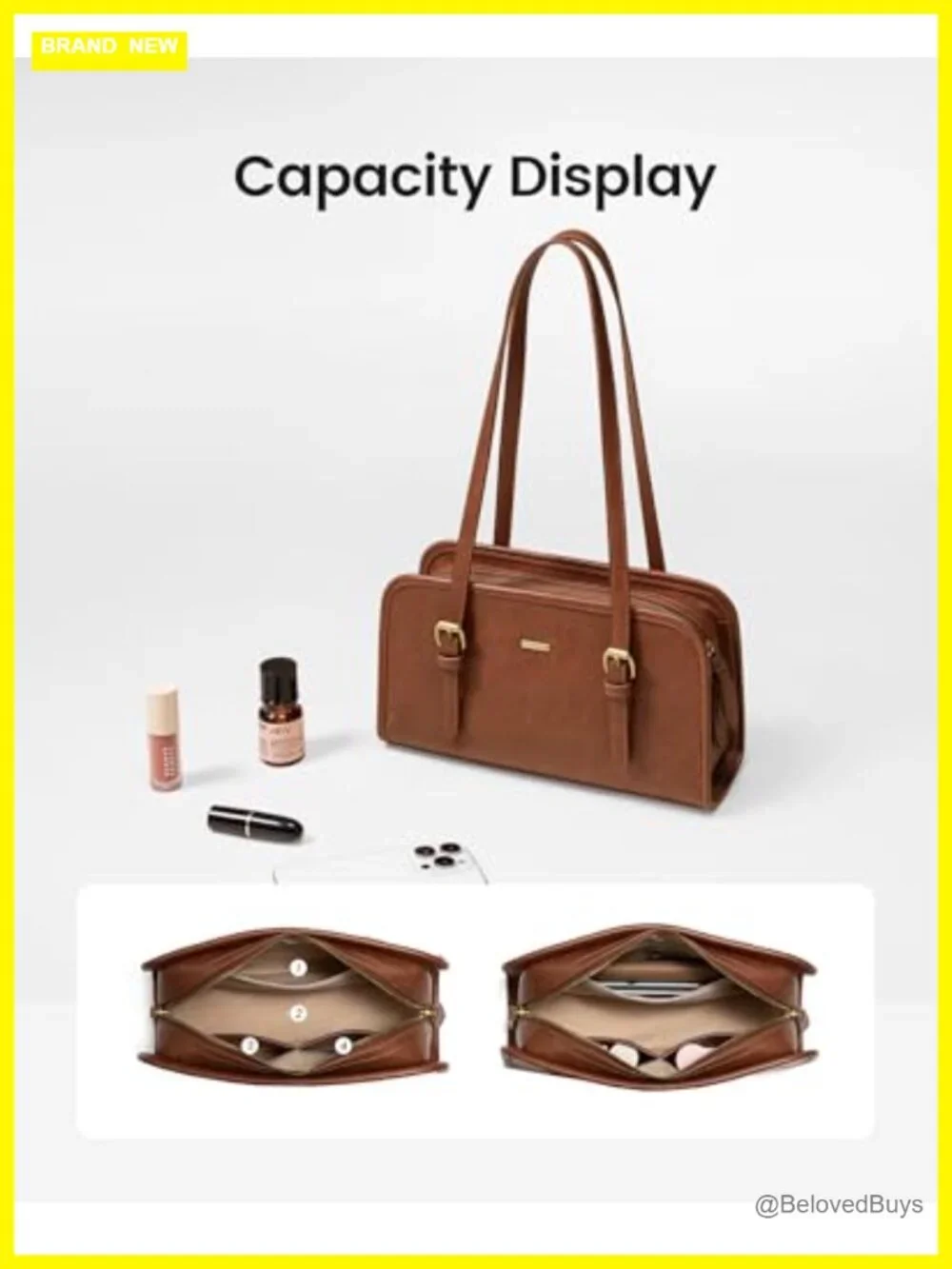 Vegan Leather Swing Zip Shoulder Bag with Cherry Accent